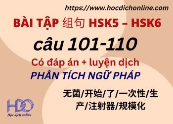 imgBài tập 组句 câu 101-110-HSK5 - HSK6